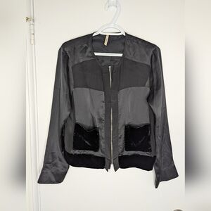 OONAGH BY NANETTE LAPORE ELEGANT BLACK WOMENS JACKET, SIZE MEDIUM